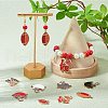 SUNNYCLUE 32Pcs 8 Styles Rugby Themed Alloy Enamel Pendants Sets ENAM-SC0005-15-4