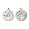 Non-Tarnish 201 Stainless Steel Pendants STAS-A084-09P-1