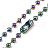 Ion Plating(IP) 304 Stainless Steel Ball Chain Necklaces for Women NJEW-G135-01D-RC-2