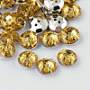 2-Hole Taiwan Acrylic Rhinestone Flat Round Buttons BUTT-F015-11.5mm-30-1