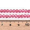 Baking Paint Transparent Glass Beads Strands DGLA-A035-T4mm-D02-4