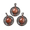 Natural Red Jasper Pendants G-Q158-03A-R05-1