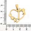 Ion Plating(IP) 201 Stainless Steel Pendants STAS-N103-183G-L-3