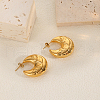 Stainless Steel C-shaped Stud Earrings PB8052-3