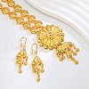 Elegant Fashion Flower Brass Necklace & Earrings Sets for Women JZ7484-3
