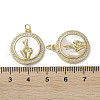 Gesture Theme Brass Micro Pave Cubic Zirconia Pendants KK-G485-18C-G-3