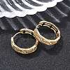 Brass Clear Cubic Zirconia Rectangle Hoop Earrings EJEW-D320-06G-2