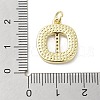 Rack Plating Brass Micro Pave Clear Cubic Zirconia Pendants KK-E102-33G-I-3