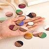 Cheriswelry 18Pcs 9 Colors Opaque Resin & Walnut Wood Pendants RESI-CW0001-17-21