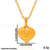 Stainless Steel Textured Heart Pendant Necklaces for Women RI7331-2-3