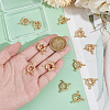 Unicraftale 12Pcs Brass Spring Ring Clasps FIND-UN0015-80-2