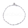 304 Stainless Steel Link Chain Anklets AJEW-G026-03P-1