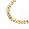 Enamel Ear of Wheat Link Chain Necklace NJEW-P220-02G-06-3