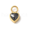 Ion Plating(IP) 304 Stainless Steel with Rhinestone Charms STAS-G351-14G-01-1