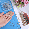 Beebeecraft 48Pcs 3 Styles 304 Stainless Steel Linking Ring STAS-BBC0005-29-3