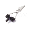 Cylinder Seed Beaded Eye Pendants PALLOY-MZ00650-03-4