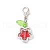Star Alloy & Glass Pendant Decorations HJEW-JM03274-02-3