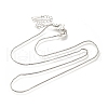 Brass Box Chain Necklaces for Women NJEW-M045-02P-1