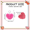 GOMAKERER 4Pcs 4 Colors Polyester Keychains KEYC-GO0001-07-2