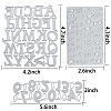 CRASPIRE Number & Alphabet Frame Carbon Steel Cutting Dies Stencils DIY-CP0001-03-3