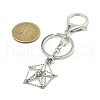304 Staninless Steel Empty Pouch Stone Holder for Keychain KEYC-TA00028-4
