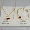 Brass Micro Pave Colorful Cubic Zirconia Jewelry Set FS-WG72273-01-4