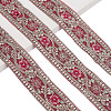 Sparkle Polyester Flower Embroidery Ribbons SRIB-WH0011-266A-1