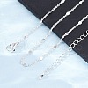 1MM Brass Cable Chain Necklace for Women Men KK-P302-02S-4