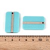 Opaque Resin & Wood Pendants RESI-T057-44A-3