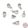 Anti-Tarnish Rhodium Plated 925 Sterling Silver Peg Bails STER-Z001-115P-4