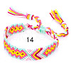 Cotton Braided Rhombus Pattern Cord Bracelet FIND-PW0013-003A-14-1