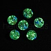 Luminous Handmade Enamel Gold Sand Glass Beads Strands LAMP-U004-08G-1