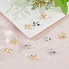 SUPERFINDINGS 20Pcs 2 Colors Brass Stud Earring Findings KK-FH0007-15-4