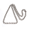 304 Stainless Steel Curb Chain Necklaces NJEW-M150-01P-2