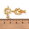 Brass Fold Over Clasps KK-U016-08G-3