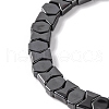 Hourglass & Hexagon Synthetic Non-magnetic Hematite Beaded Stretch Bracelets for Women BJEW-Q345-07-2