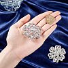 AHADERMAKER 2Pcs Crystal Rhinestone Flower Brooch Pins JEWB-GA0001-26-3