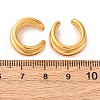 Two-layer  C-Shaped 304 Stainless Steel Two Tone Cuff Earrings EJEW-A131-04E-G-5