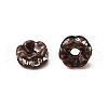Brass Rhinestone Spacer Beads RB-A014-L4mm-01R-NF-3