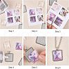 DIY Blank Square Pendant Making Kit DIY-NB0002-49-5