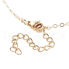 Shell Pearl Braided Pendant Necklace NJEW-TA00026-6