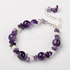 Amethyst Bracelets BJEW-JB01391-02-1