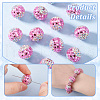   12Pcs Polymer Clay Rhinestone Beads RB-PH0001-46-4
