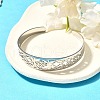 Non-Tarnish 304 Stainless Steel Cuff Bangles BJEW-M234-02P-4
