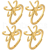 Beebeecraft 4Pcs Brass Adjustable Ring Findings KK-BBC0014-80G-1