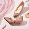 1 Pair Rose Flower Brass Shoe Buckle Clips AJEW-FG0003-61-4