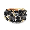 Bohemian Handwork Multi-Colored Stone Beaded Bracelet AJEW-Z038-01F-2