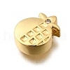 Brass Micro Pave Clear Cubic Zirconia Beads KK-B136-10G-01-2