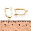 Brass Micro Pave Cubic Zirconia Hoop Earring Finding KK-N261-37G-3