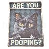 Vintage Metal Tin Sign AJEW-XCP0003-20A-1